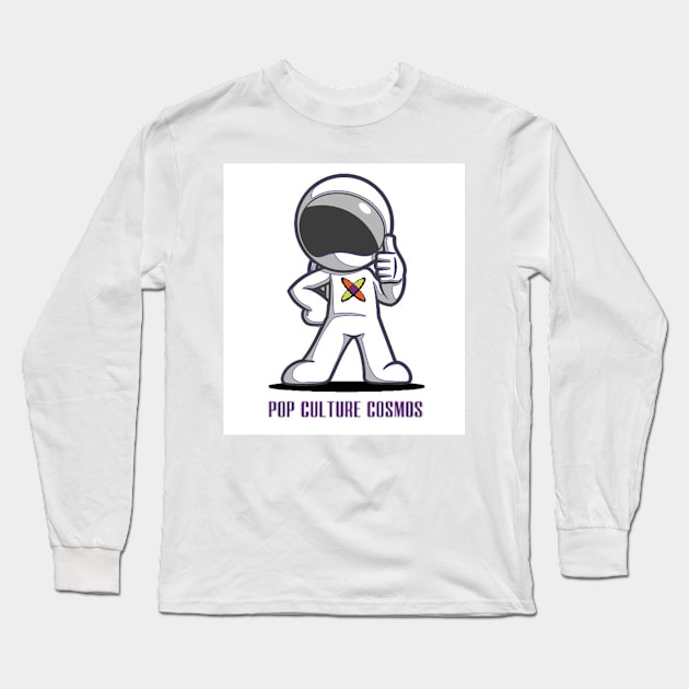 Pop Culture Cosmos Logo Front/Back Tee Long Sleeve T-Shirt by Pop Culture Cosmos